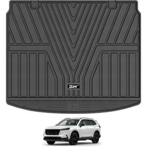 3W Cargo Liner Fit for Honda CR-V 2023 2024 2025 2026 (Include Hybrid) TPE Custom Fit All Weather Honda CRV Accessories Odorless Anti-Slip Mats Trunk Mats Black(Upper Position)