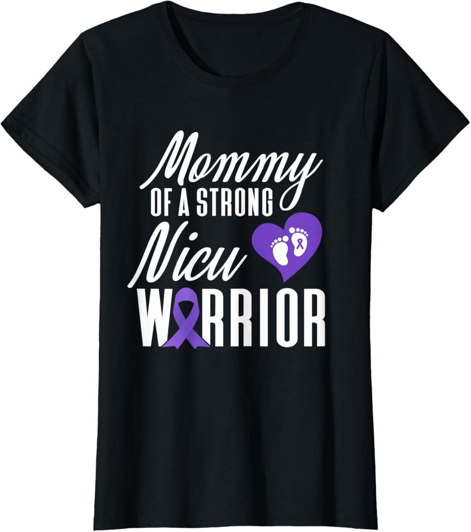 Prematurity Awareness Mommy Nicu Warrior Preemie Dad T-Shirt, Size: X-Small