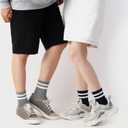 SISOSOCK 6 Pairs Quarter Crew Athletic Cotton Socks for Women with Gift Box