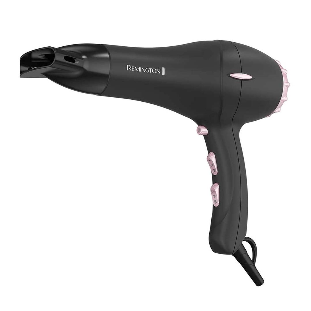 Remington Pro Pearl Ceramic Hair Dryer 1875W Fast Drying, Professional AC Motor, 3 Heat + 2 Speed Settings, Cool Shot, Diffuser & Concentrator Included