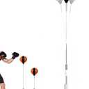 Adjustable Punching Bag with Suction Cup Base & Reflex Ball Set, Fast Bounceback Reflex Boxing Bag, Boxing Training Equipment, for Teens Adults, Speed, Agility, Stress Relief, Home Fitness Equipment