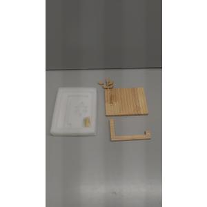 Free Drilling Bamboo Wall-Mounted Toilet Paper Holder Self-Adhesive or Screw Toilet Tissue Roll Holder for Bathroom and Kitchen