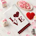 Happy Valentines Day Kitchen Towels Decorative Set Galentines Day Dish Towels Wedding Anniversary Red Heart Decor Happy Valentine's Day Decorations for Home