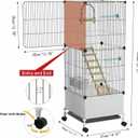 STILLCOVE Medium Flight Bird Cage, Black Parakeet Cages with Rolling Stand & Wheels, Wide Birdcage for Parrots Cockatiels Conure Budgie Canary Finch Lovebird
