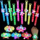 24 Pack Party Favors for Kids 4-8 8-12, Light Up Bracelets Goodie Bags Stuffers for Kids Girls Boys Treasure Box Toys Classroom Prizes Glow in the Dark Fidget Spinner Birthday Return Gifts
