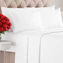 Queen 6 Piece Sheet Set - Comfy Breathable & Cooling - Ultra Soft Hotel Luxury Bedding Set w/ 8-16 Inch Deep Pockets - 1 Flat & 1 Fitted Sheet & 4 Pillowcases - Cozy, Wrinkle Free & Easy Care - White