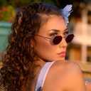 ZENOTTIC Small Octagonal Polarized Sunglasses for Women Men Hippie Metal Frame Retro Rectangle Sun Glasses