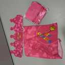 3 x Dog Birthday Party Supplies - Bday Decoration Set - Birthday Girl Bandana for Medium, Large Dogs, Party Hat, Crown and Cute Banner with It's My Birthday Mother Puppers Sign
