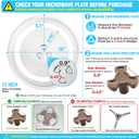 12" Microwave Plate Replacement Glass Turntable | Fits GE, Panasonic, LG, Whirlpool, Maytag, Cuisinart & More