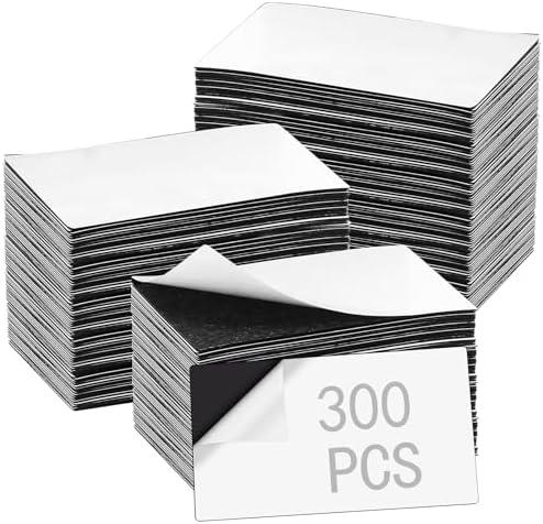 300 Pack Business Card Magnet Peel and Stick Adhesive Customizable Magnetic Business Cards for Fridge and Metal Items 2X3.5 inch
