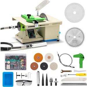 Entry-Level Jewelry Rock Saw for Cutting Rocks, 110V 750W Lapidary Saw Rock Cutter Mini Table Saw for Crafts Lapidary Equipment for DIY Gemstone Cutting Grinding Woodworking Carving
