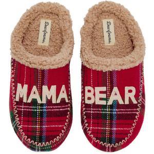 Dearfoams Women's Mama Bear Matching Family Gifts for Mom Clog (Red, XL)