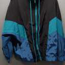 SweatyRocks Women's Lightweight Windbreaker Patchwork Zipper Sport Jacket Coat Outerwear Large