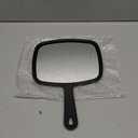 PROTECLE Hand Mirror, 10.3" L x 7.4" W Salon Barber Hairdressing Handheld Mirror with Handle, Square Black