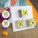 Gooselog Granny Square Blocking Boards for Crochet Projects with 20 Pegs,13"Crochet Blocking Board,Plastic Waterproof Crochet Peg Blocking Board (white)