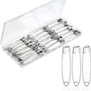 Mr. Pen- Safety Pins, 3 Inch, 50 Pack, Oversize Safety Pin, Large Safety Pins for Clothes, Oversized Safety Pins for Clothes, Large Safety Pins Heavy Duty Safety Pins, Big Safety Pins Heavy Duty (Silver)
