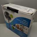 Comfort Zone 16-Inch Oscillating Pedestal Fan, 3-Speed High-Velocity Cooling, Adjustable Height & Tilt, Quad-Pod Folding Base, Black  ETL Listed