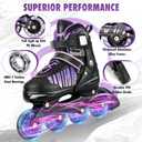 Adjustable Inline Skates for Girls and Boys with Full Light Up Wheels, Fun Illuminating Beginner Roller Skates Blades for Kids Youth Adult Women and Men, Outdoor and Indoor, Size: X-Large - Adult (9-12 Women/8-11 Men)