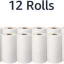 AmazonCommercial 2-Ply White Adapt-a-Size Kitchen Paper Towels, Absorbent, Thick, Individually Wrapped, 140 Towels per Roll (12 Rolls), 1,680 Sheets Total