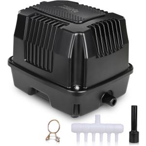hygger Pond Aerator Pond Air Pump Linear Air Pump Powerful Quiet Commercial Tank Air Pump Pond Pump for Koi Pond Aeration Waste Treatment Septic Fish Farm Hydroponic Aquariums Seafood Restaurant (475GPH)
