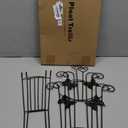 MEILIDY Plant Trellis, 32.6 Inch Expandable Metal Potted Trellis with Tape Tie for Climbing Plants Indoor Outdoor, Black, 2 Packs
