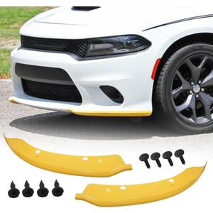 Front Bumper Lip Splitter Protector Compatible with Charger SRT Hellcat/SRT 392/Scat Pack/RT Scat Pack/GT/RT 2015-2022, Yellow