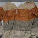 Zeagoo Womens Long Sleeve Tops Patchwork Fall Shirts V Neck Tunic Top Business Dressy Blouses, Large