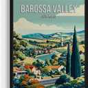 10 x Barossa Valley Australia Landscape Poster Art Print, Retro Vintage Wall Art Nature Landscape Painting Decor Gallery 23 (Barossa Valley Australia, 8 x 10 inches, Unframed)