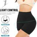 Werena Seamless Shaping Boyshorts Panties for Women Slip Shorts Under Dress Shapewear Shorts Tummy Control Underwear (Black, M)
