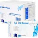 Blue Vinyl Exam Gloves for Medical/Food Safe/Cleaning/Handling Use Multipurpose Latex & Powder Free, 4.5 mil (LW4003, Large)