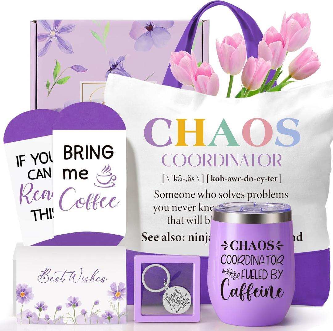 Chaos Coordinator Gifts, Thank You Gifts for Women, Employee Appreciation Gift, Christmas Gift for Coworkers Manager Office Teacher Nurse Boss, Mother's Day Administrative Professional Day Ideas