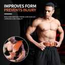 Leather Weight Lifting Belt, 4& 6Padded Lumbar Back Support, 10 Adjustable Holes, Gym Weight Belt Ideal for Deadlift, Powerlifting, Bodybuilding and Squat