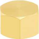 Uenede 4PCS Brass 1/2 Inch NPT Caps Outer Hex 1/2" NPT Female Thread Socket Pipe End Cap Plugs Fitting for Water/Oil/Gas