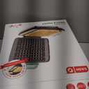 DASH No-Drip Waffle Maker: Waffle Iron 1200W + Waffle Maker Machine For Waffles, Hash Browns, or Any Breakfast, Lunch, & Snacks with Easy Clean, Non-Stick + Mess Free Sides - Aqua