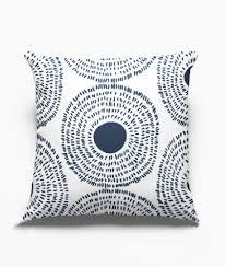 Pillow Shell 100% Polyester Blue And White 18x18