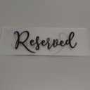 Blulu 6 Pcs Reserved Signs for Wedding Chairs Acrylic Tag Hanging with Ribbon for Wedding Reserved Signs for Important Events Church Pews Chair and Restaurant(Black)