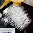 Necklace Box Tray with 5 Clear Drawers, Dustproof Necklaces Holder Storage Display Case, Necklace Tray Drawer for Pendant Suitable for Women and Girls (Transparent)