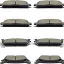 D1012 D1083 Front Rear Ceramic Brake Pads Set 8pcs Fit For 2004-2008 Ford F-150,For 2006-2008 Lincoln Mark LT