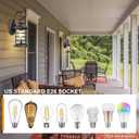 Outdoor Sconce Lights, Outdoor Wall Light Fixtures, Waterproof Exterior Lighting Fixtures with Clear Glass Shade, Outside Wall Lights for House, Garager (13.5inch,Bulb Not Included) (Black3)