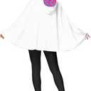 AOBUTE Halloween Spiider Web Costume Poncho Adult Spidr Hooded Cape Women Hero Party Cosplay