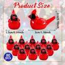 2 x 80Pcs Mini Resin Red Cardinal Bird Figurines Tiny Cardinal Figurine Christmas Ornaments for Gift Xmas Miniature Garden Crafts Cake Topper Home Decor Tree Ornaments