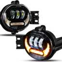 Auxbeam 2023 Upgraded LED Fog Lights Lamp Replacement for Dodge Ram 1500 2002-2008 Dodge Ram 2500/3500 2003-2009 Durango Truck 2005 2006 with DRL&Turn Signal DOT Approved, Black