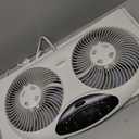 Bionaire Window Fan with Reversible Airflow Blades 3-Speed Settings, Programmable Thermostat, LED Display, Remote Control, Fits 2436" Windows, No Assembly Required