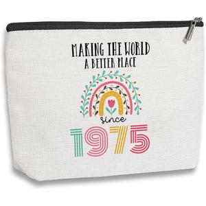 50th Birthday Gifts for Her, 50 Year Old Girl Birthday Gift Ideas, 1975 Birthday Decorations Makeup Bag, 50th Birthday Decorations for Women, Gifts for Mom, Sister, Friends, Wife, Female 50th Birthday Gifts for Her, 50 Year Old Girl Birthday Gift Ideas, 1975 Birthday Decorations Makeup Bag, 50th Birthday Decorations for Women, Gifts for Mom, Sister, Friends, Wife, Female