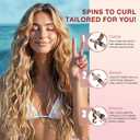 ABNER Rotating Curling Iron Set, Automatic Curling Wand for Long Hair, Easy to Use Hair Curler Get Effortless Beach Waves, 3 Sizes Ceramic Barrel 0.75" 1" 1.25" to 430F with Home Button, Dual Voltage