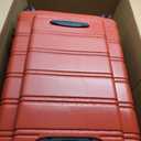 Rockland Melbourne Hardside Expandable Spinner Wheel Luggage, Checked Large 28", Red