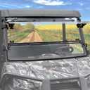 3-IN-1 Flip Up Windshield for Polaris Ranger Midsize 570 500 SP 570 Accessories, 1/5" Hard Coated PC Adjustable Split Foldable Windshield for Ranger 570, Open/Vented/Closed, Not Fit FullSize