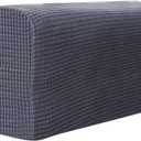 Sewroro Sofa Armrest Covers Stretch Chair Arm Protectors Washable Universal Armchair Slipcover Arm Cover for Home Office (Dark Grey) 2pcs