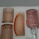 Glass Bathroom Accessories Set, 4Pcs Bathroom Accessories Sets Complete Lotion Soap Dispenser, Toothbrush Holder, Mouthwash Cup, Soap Dish for Bath Decor, Countertop Vanity Organizer (Pink)