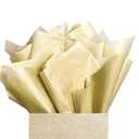 UNIQOOO 100 Sheets Metallic Gold Foil Tissue Paper Bulk, Recyclable Durable for Gift Bags Box Gift Wrapping DIY Craft, Wedding Birthday Party Favor Decor, Shredded Filler, Pinata, 20X14in